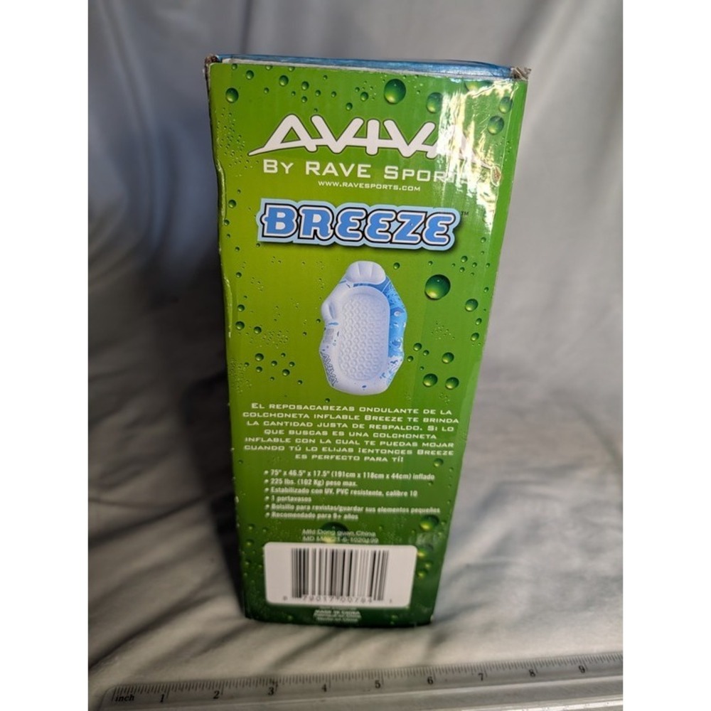 Aviva by Rave Sports Breeze Inflatable Pool Lake Lounge Float Raft New In Box - Picture 2 of 3